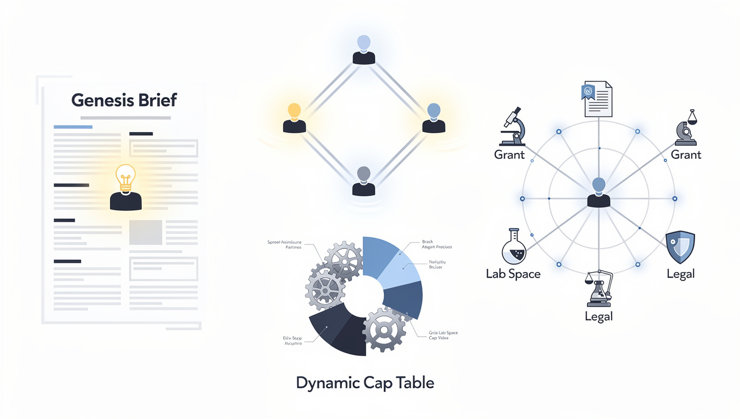 Venture Genesis: Launching a Company in a Day on a Coordination Layer