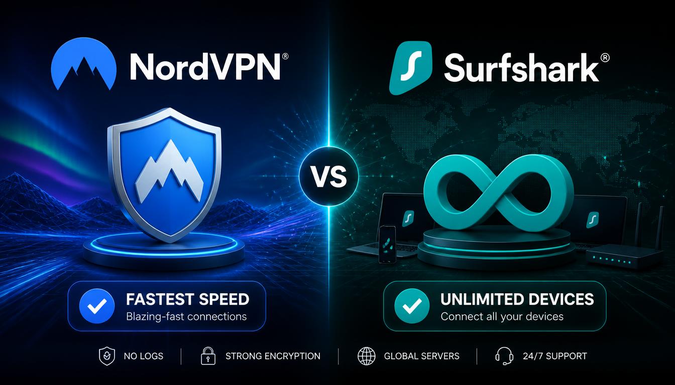 NordVPN vs Surfshark 2026: Which VPN Is Better? (Honest Comparison)